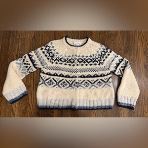 Velvet By Graham & Tova Fair Isle Cardigan Size Medium